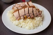 Roast Pork on Rice at Lam Kee BBQ Restaurant