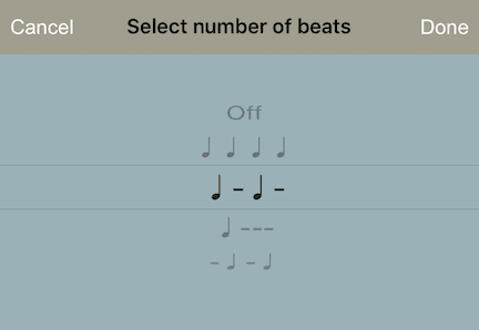 Metronome Selection