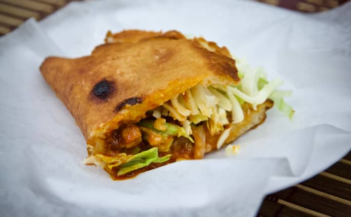 Fried Chicharron Quesadilla