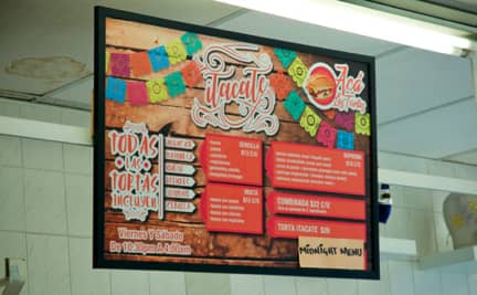 Midnight Torta Menu