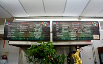 Menu at Taquería Itacate