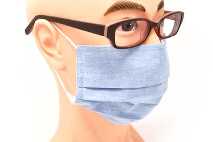 Reusable Cotton Mask on a Mannequin — Side View