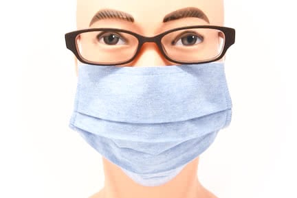 Reusable Cotton Mask on a Mannequin