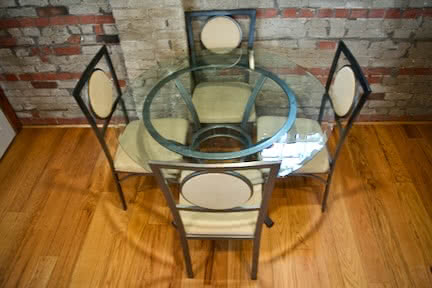 Before: Glass Table + Chairs