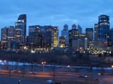 Downtown Calgary during Earth Hour 2008
