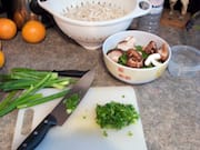 Preparing Won Ton Soup