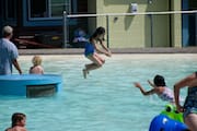 Vanessa Diving at Riley Park Wading Pool