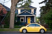 Blue House, Yellow Door, Yellow Car