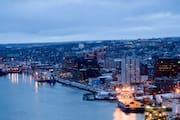 St. John’s from the Harbour at Night