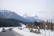 Driving to Banff