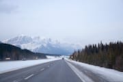 Driving to Banff