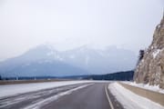 Driving to Banff