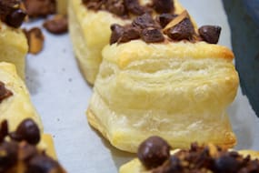 Chocolate & Almonds on Puff Pastry