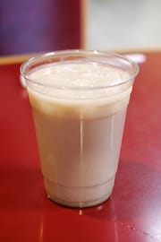 Horchata in a Plastic Cup